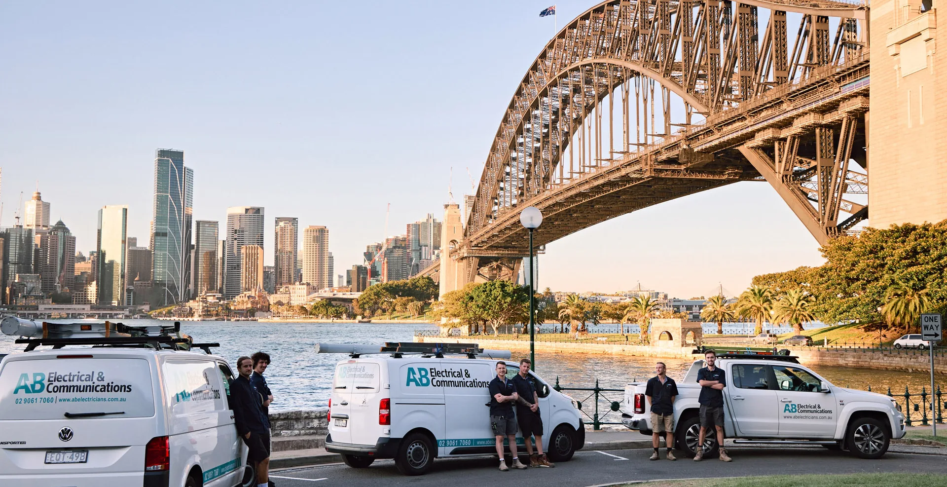 The Electricians Narraweena team at the end of a run